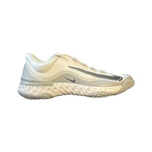 Nike Alpha Huarache Elite 4 Turf White Baseball Shoes Men's Size 10.5 FD2743-100